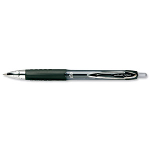 Uni-ball SigNo 207 Gel Rollerball Pen Retractable Fine 0.7mm Tip 0.5mm Line Black Ref 9004600 [Pack 12]