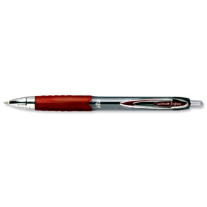Uni-ball SigNo 207 Gel Rollerball Pen Retractable Fine 0.7mm Tip 0.5mm Line Red Ref 9004602 [Pack 12]
