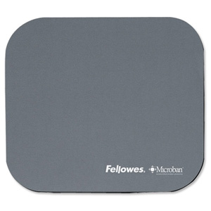 Fellowes Microban Mousepad Antibacterial with Non-slip Base Silver Ref 5934005