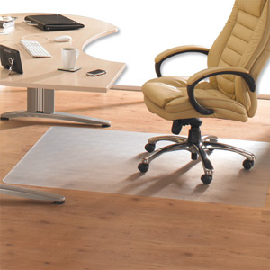 Cleartex Chair Mat PVC for Hard Floor or Very Low Pile 2.5mm Carpet 1200x2000mm Ref 1220025EV