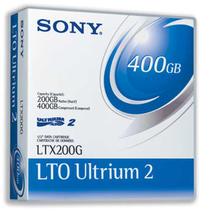 Sony LTO Ultrium Data Tape Cartridge 200-400GB 609m Ref LTX200G