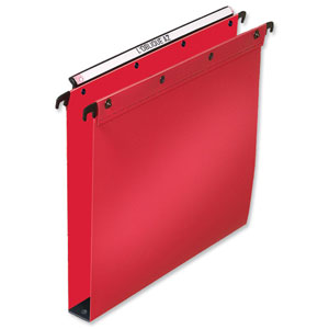 Elba Suspension File Polypropylene Vertical 350sheet 30mm Foolscap Red Ref 100330374 [Pack 25]