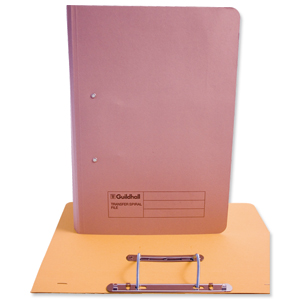 Guildhall Transfer Spring Files 315gsm Capacity 38mm Foolscap Buff Ref 348-BUFZ [Pack 50]