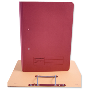 Guildhall Transfer Spring Files 315gsm Capacity 38mm Foolscap Red Ref 348-REDZ [Pack 50]