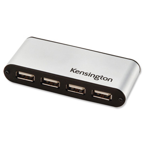 Kensington Pocket Hub USB with Power Adaptor and Usage LEDs 4 Port Ref K33141EUB