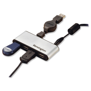 Kensington Pocket Hub USB with Power Adaptor and Usage LEDs 7 Port Ref K33366EUB