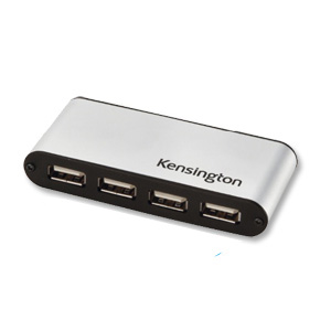 Kensington Pocket Hub Ultra-light and Power-adaptor USB 1.1 and 2.0 5 LED 4 Port Ref K33141EUB