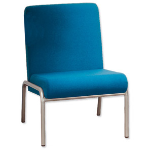 Trexus Plus Reception Chair Steel Frame Upholstered W560xD750xH820mm Blue