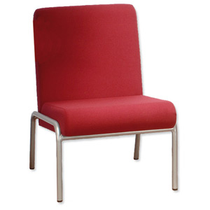 Trexus Plus Reception Chair Steel Frame Upholstered W560xD750xH820mm Burgundy