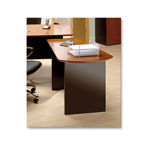 Emperial Return Desk with Black Trim W1200xD670xH700mm Cherry Veneer