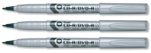 Pentel Permanent Marker Pen for CD or DVD Xylene-free Quick-drying Fine Black Ref NMS51-A [Pack 12]