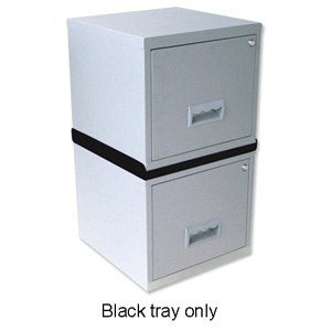 Pierre Henry Topper Storage and Stacking Tray Black for Filing Cube Cabinet A4 Ref 100001