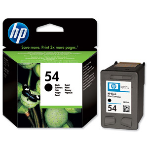 Hewlett Packard [HP] No. 54 Inkjet Cartridge Page Life 600pp 20ml Black Ref CB334AE Ident: 809B