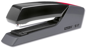 Rapid S17 Stapler SuperFlatClinch Full Strip Solid Steel Capacity 30 Sheets Black Ref 24141101