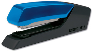 Rapid S17 Stapler SuperFlatClinch Full Strip Solid Steel Capacity 30 Sheet Blue and Graphite Ref 24141102