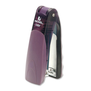 Rexel Centor Half Strip Stapler Vertical 65mm Throat 26/6 24/6 Capacity 20 Sheets Purple Ref 2101014