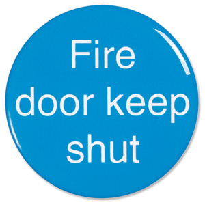 Stewart Superior Office Logo Sign Polyurethane Convex Dia.60mm Fire Door Keep Shut Ref CV009