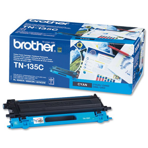 Brother Laser Toner Cartridge Page Life 4000pp Cyan Ref TN135C