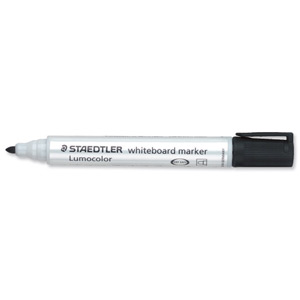 Staedtler Lumocolor Whiteboard Marker Dry-safe Bullet Tip 2mm Line Black Ref 351-9 [Pack 10]
