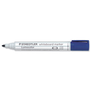 Staedtler Lumocolor Whiteboard Marker Dry-safe Bullet Tip 2mm Line Blue Ref 351-3 [Pack 10]