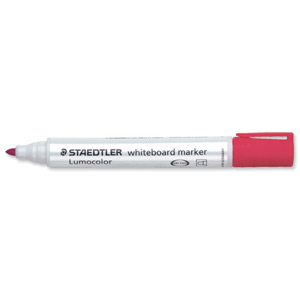 Staedtler Lumocolor Whiteboard Marker Dry-safe Bullet Tip 2mm Line Red Ref 351-2 [Pack 10]