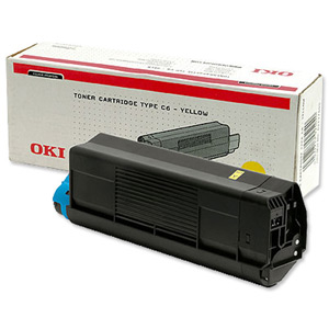 OKI Laser Toner Cartridge Page Life 5000pp Yellow [for C5100 5200 5300 5400] Ref 42127405