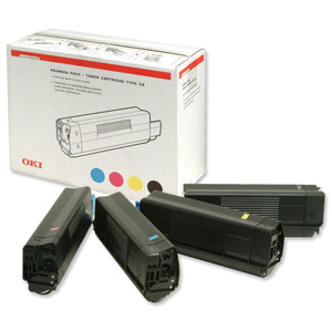 OKI Laser Toner Cartridge Rainbow for C5100 300 Ref 42403002 [Pack 4]
