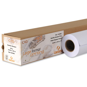 Canson Printer Paper Roll Large Format Universal Premium Opaque 90gsm 610mmx50m White Ref 62206