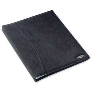 Rexel Display Book Soft Touch 24 Pockets with Cover Suede Effect Black Ref 2101183