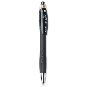 Bic ReAction Ball Pen Retractable Long Grip 1.0mm Reactive Tip 0.4mm Line Black Ref 8575461 [Pack 12]