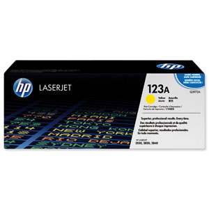 Hewlett Packard [HP] No. 123A Laser Toner Cartridge Page Life 2000pp Yellow Ref Q3972A Ident: 815R