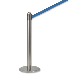 Alba Flexibarrier Stainless Steel Blue Strap Height 1m Base Width 340mm 13kg