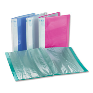 Rexel Ice Display Book Polypropylene with 10 Clear Pockets A4 Translucent Clear Ref 2102037 [Pack 10]