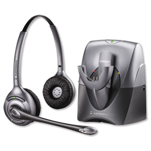 Plantronics CS361N/A DECT Headset Binaural Cordless HL-10 and Base Unit Range 50-100m Ref 39268-01