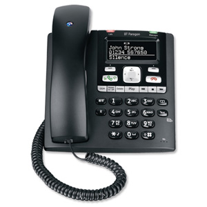 BT Paragon 650 Telephone Corded Answer Machine 200 Memories SMS Caller Inverse Display Ref 32116