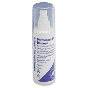 AF Permanent Ink Remove Spray for Permanent Marker Pen or Biro from Whiteboards 125ml Ref PIR125