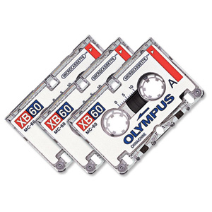 Olympus XB60-NB3 Micro Cassette Tape 30-60 Minutes per Side Ref 58041 [Pack 3]