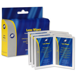 AF Lens Wipes Wet/Dry Sachets for Safe Cleaning Digital Camera Camcorder or Detachable Lenses Ref XLNC010