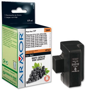 Armor Compatible Inkjet Cartridge Page Life 800pp Black [for No. 363 HP C8719EE] Ref K12304