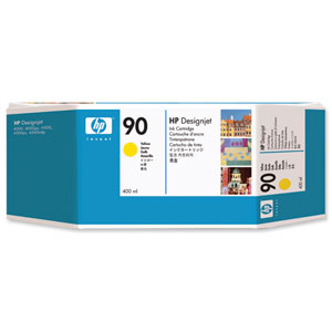 Hewlett Packard [HP] No. 90 Inkjet Cartridge 400ml Yellow Ref C5065A Ident: 811B