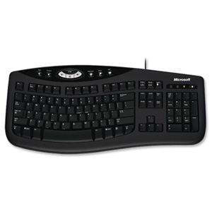 Microsoft 2000 Comfort Curve Keyboard Compact wth Hot Keys Black Ref B2L-00005