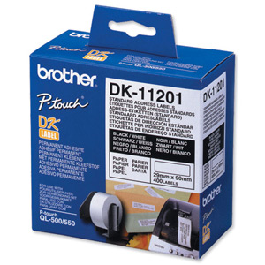 Brother Label Address Standard 29x90mm White Ref DK11201 [Roll of 400]