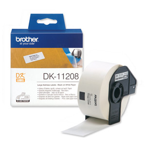 Brother Label Address Large 38x90mm White Ref DK11208 [Roll of 400]