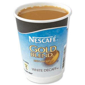 Nescafe & Go Gold Blend Decaffeinated White Coffee Foil-sealed Cup for Machine Ref 12033784 [Pack 8]