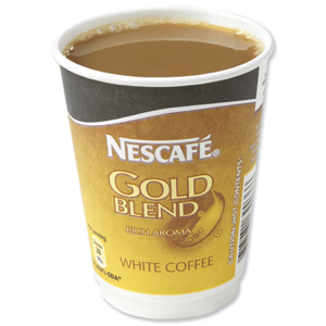 Nescafe & Go Gold Blend White Coffee Foil-sealed Cup for Drinks Machine Ref 12033813 [Pack 8]