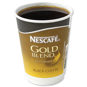Nescafe & Go Gold Blend Black Coffee Foil-sealed Cup for Drinks Machine Ref 12033810 [Pack 8]