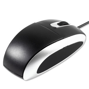 Kensington ValuOptical Mouse Corded USB and PS/2 with Scroll Wheel Black-Silver Ref 1500151