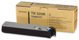 Kyocera TK-520K Laser Toner Cartridge Page Life 6000pp Black Ref 1T02HJ0EU0 Ident: 821S