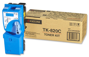 Kyocera Laser Toner Cartridge Cyan Ref TK820C