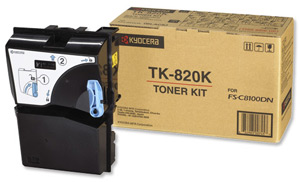 Kyocera Laser Toner Cartridge Black Ref TK820K